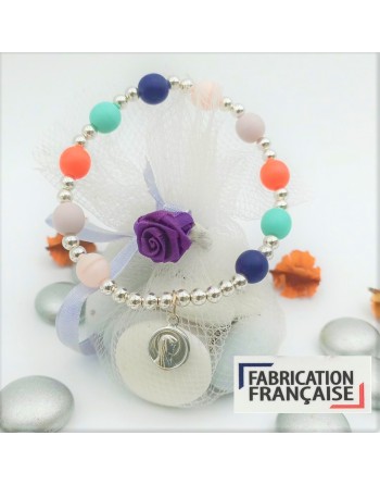 Bracelet Dizainier élastiqué - multicolore