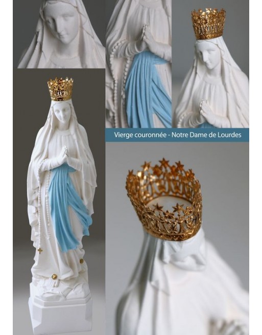 Statue De La Vierge Couronnée Du Sanctuaire De Lourdes