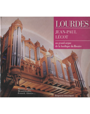 Lourdes - Jean-Paul Lécot at the grand organ of the Basilica of the Rosary