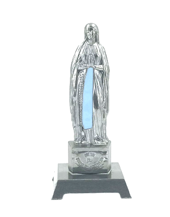 Statuette Notre-Dame de Lourdes, en métal
