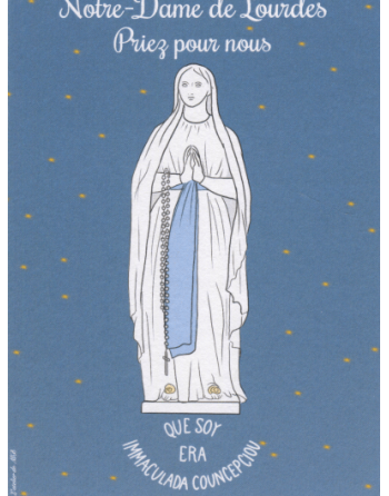 Lot de 5 cartes postales personnalisées du Sanctuaire Notre-Dame de Lourdes