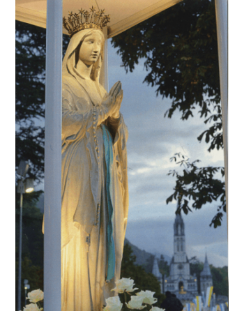 Tarjeta de la Novena a Nuestra Señora de Lourdes - 3-11 de febrero - Francés