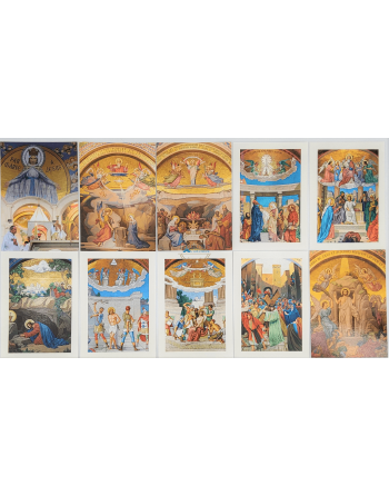 Mosaicos da Basílica do Rosário de Lourdes - conjunto de 10 cartões postais