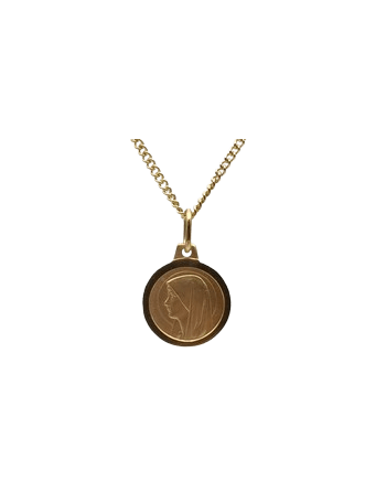 Médaille Vierge Marie avec chaine (parure)