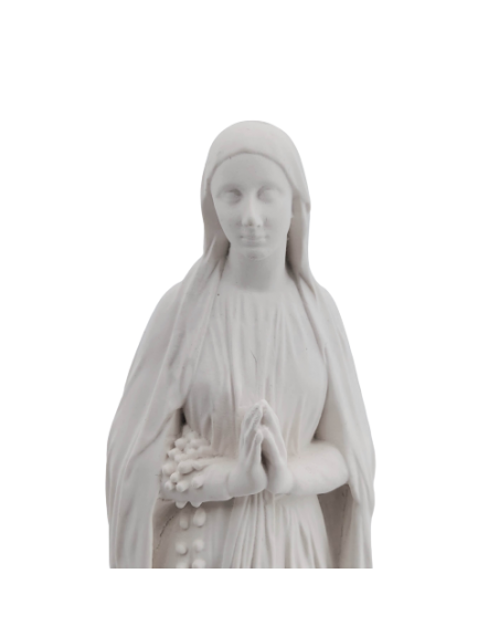 Statue Notre Dame De Lourdes Blanche Cm Librairie De La Grotte