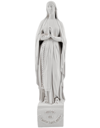 Statue of Our Lady of Lourdes - White - 36 cm