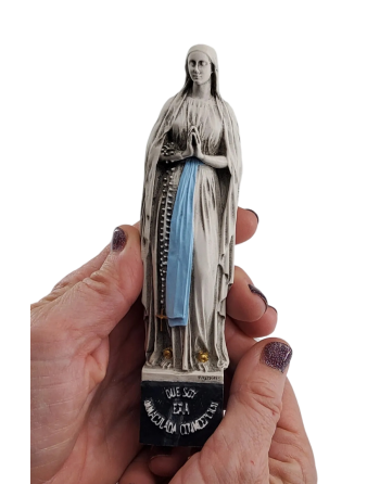 Statue of Our Lady of Lourdes - Hand-patinated and hand-coloured - 16cm