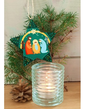 Christmas decoration - Star of the nativity - green color