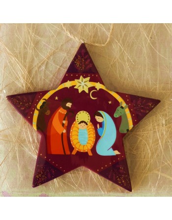 Christmas decoration - Star of the nativity - fuschia color