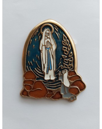 Onze-Lieve-Vrouw van Lourdes Bronze geëmailleerd